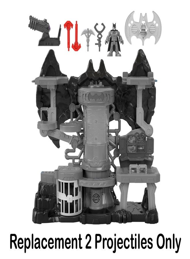 إماجينيكست قطعة غيار من Imaginext لكهف باتمان من Fisher-Price المستوحى من DC Super-Friends، طراز Bat-Tech GYV24 - قطعتان بديلتان من المقذوفات الحمراء - Image 5